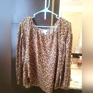 Ava & Viv Cheetah Print Top